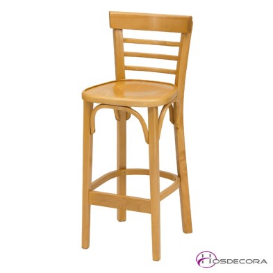 Taburete de bar de madera de haya Ginebra
