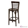 Taburete para bar de madera de haya Ginebra color nogal