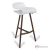 Taburete blanco de aluminio y polipropileno Caravaggio