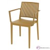 Silla con brazos de terraza en polipropileno