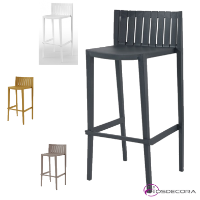 Taburete apilable Bujaraloz en polipropileno