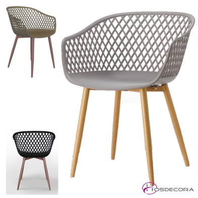 Sillón de bar para terraza apilable - Mezalocha