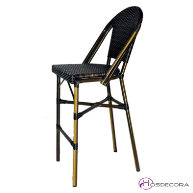 Taburete de terraza Calaceite en rattan y bambu