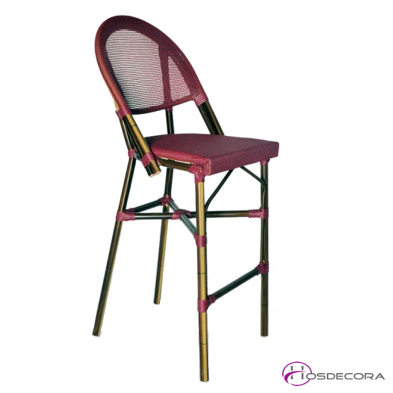 Taburete de terraza bar con respaldo Berge