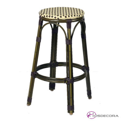 Taburete de terraza asiento rattan - Beceite
