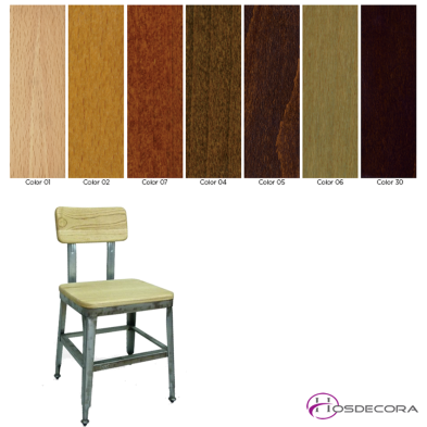 Silla de bar en Madera y metal - Vellida