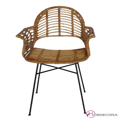 Sillón terraza de bar con asiento en rattan -Cucalon