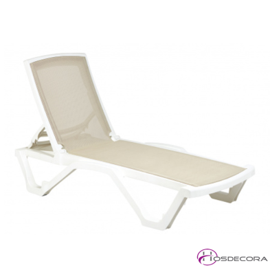 Tumbona para terrazas de hotel en textilene- Mare