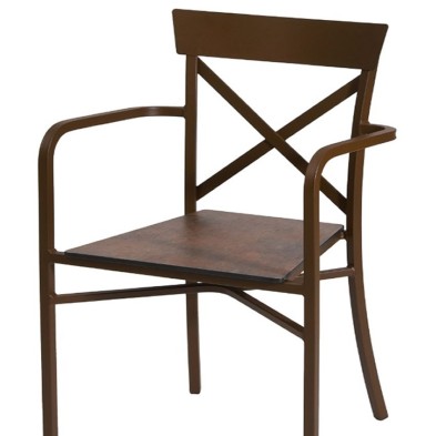 Sillón terrazas de aluminio y asiento compacto Clock