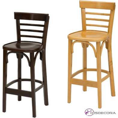 Taburete de bar de madera de haya Ginebra