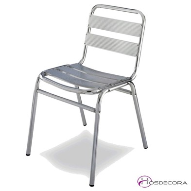 Silla para terrazas de bares toda de aluminio mod Valencia