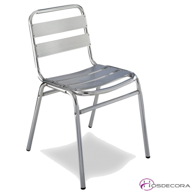 Silla para terrazas de bares toda de aluminio mod Valencia