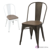 Silla para Bar de Hierro y Madera- CUARTE