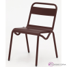 silla de terraza color chocolate LORCA