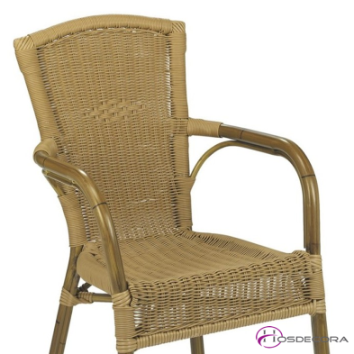 Sillón de rattan para terraza MR264 Marron Safari