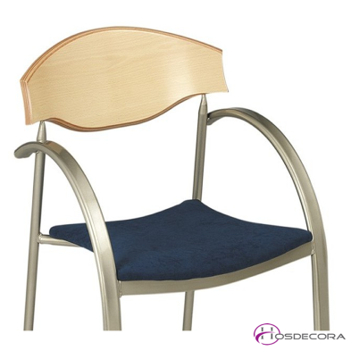 Sillón para bar Apilable MR222 asiento espuma negro