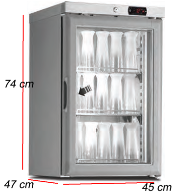 Congelador pequeño con puerta de cristal 50 litros