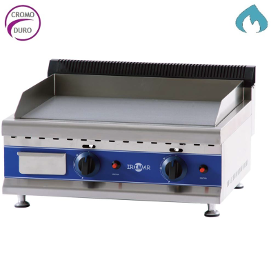 Planchas a gas brillantes para asar con placa de 16 mm.