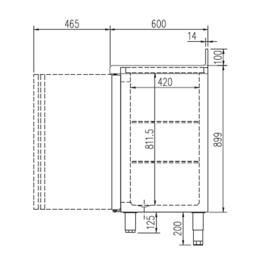 Contramostrador con Frío 2 Puertas 149,5x60 cm 14-MFR-150