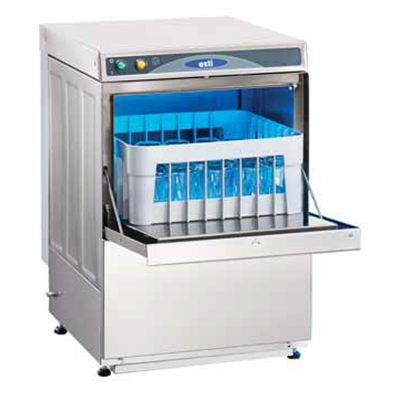 Lavavasos de hostelería con cesta de 40x40 cm 61-OBY500B 40x40