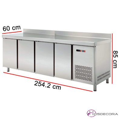 Mesa refrigerada de cocina con 4 módulos 47-MRCH250