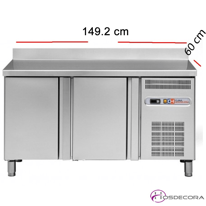Mesa fría de cocina de 149 x 60 cm 2 puertas 47-MRCH150