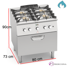 Cocinas mixtas de gas con horno eléctrico para bar