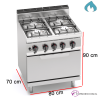 Cocina a Gas + Horno Fondo 70- 4 Fuegos 3.5 y 7 KW-G7F4+FG