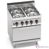 Cocina a Gas + Horno Fondo 70- 4 Fuegos 3.5 y 7 KW-G7F4+FG