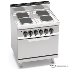 Cocina Eléctrica + Horno Fondo 70- 4 Fuegos 17.9 KW