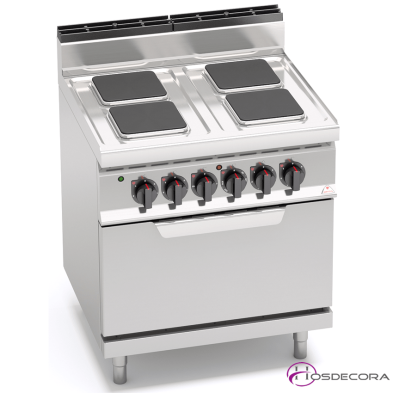 Cocina Eléctrica + Horno Fondo 70- 4 Fuegos 17.9 KW