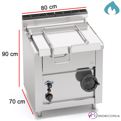 Sartén Basculante a Gas 60 Litros- 14.5 KW- G7BR8-I