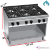 Cocina a Gas Fondo 90- 6 Fuegos 12, 7 y 3.5 KW