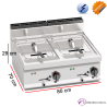 Freidora Doble eléctrica 10+10 L- 2 x 6 KW- E7F10-8B