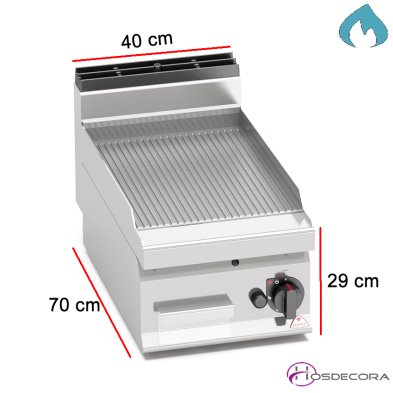 Fritop a Gas Ranurada Acero 5.4 KW- 15mm