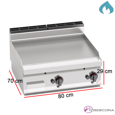 Fritop a Gas de asar Acero 0.8 KW- 7 mm.