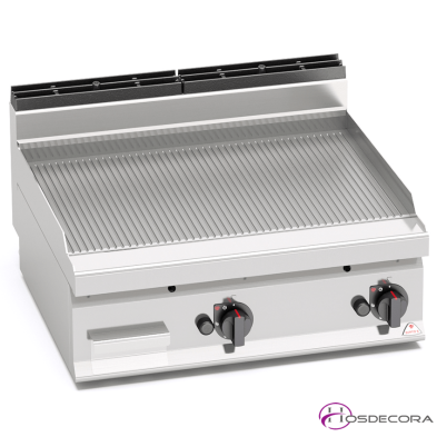 Fritop a Gas de asar Acero  10.8 KW- 7 mm.