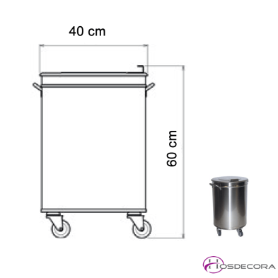 Contenedor Desperdicios 60 litros con Tapa 60 x 40 -486004
