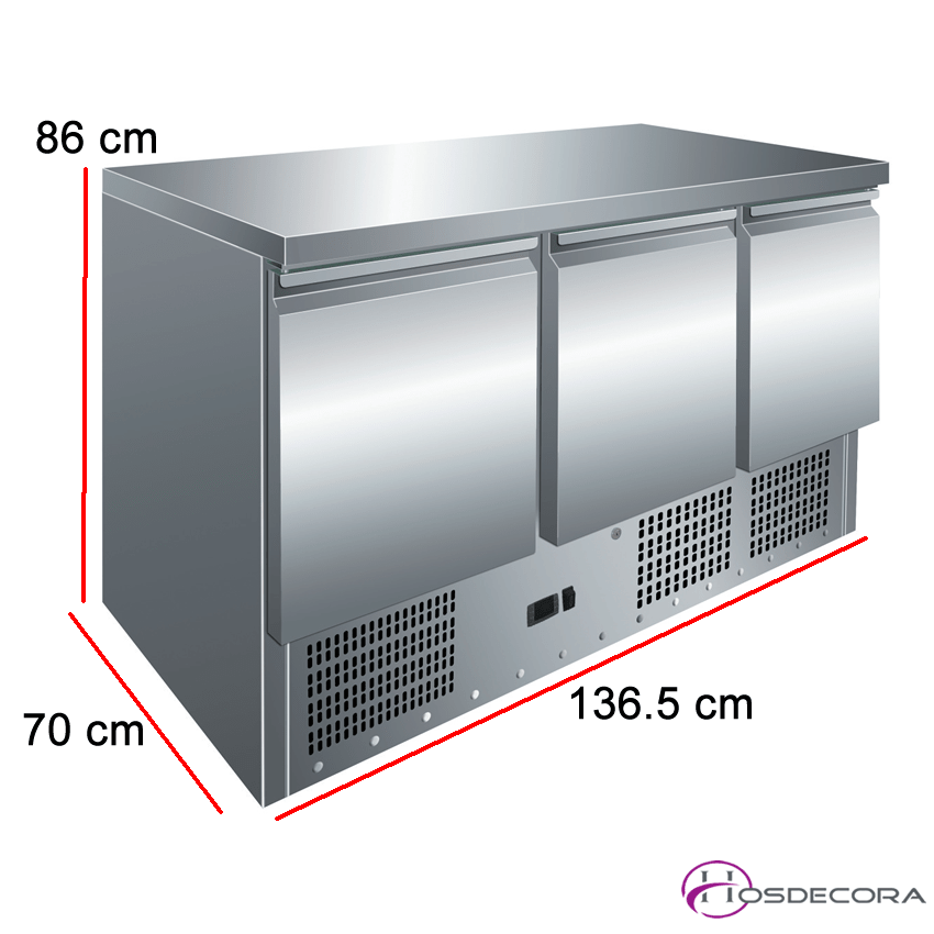 Mesa refrigerada compacta GN 1/1 fondo 70