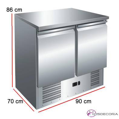 Mesa refrigerada de 2 puertas compacta GN 1/1
