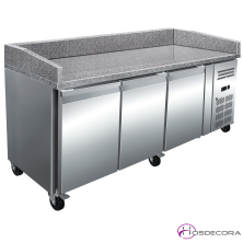 Mesa preparación pizzas Euronorm Fondo 80 encimera granito