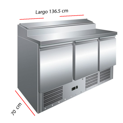 Mesa fría de ingredientes GN 1/6 PS300
