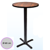 Mesa Alta Tablero Melamina redondo 60 cm