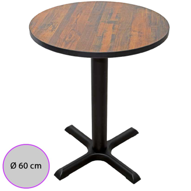 Mesa de bar Tablero Melamina redondo 60 cm SERRANO