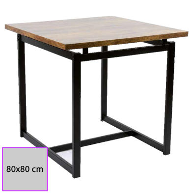 Mesa de bar Tablero Melamina 80x80 cm. DUBRA