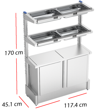 Estanteria con armario 013060