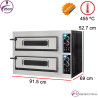 Horno pizza puerta de cristal NEVO2/504D25L