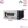 Horno de gas de pizza 4xØ30 cm 16.1 kW