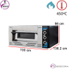 Horno de pizza de gas 6xØ30 cm 21,5 kW