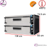 Horno doble de pizza eléctrico para 6xØ35cm 12 kW